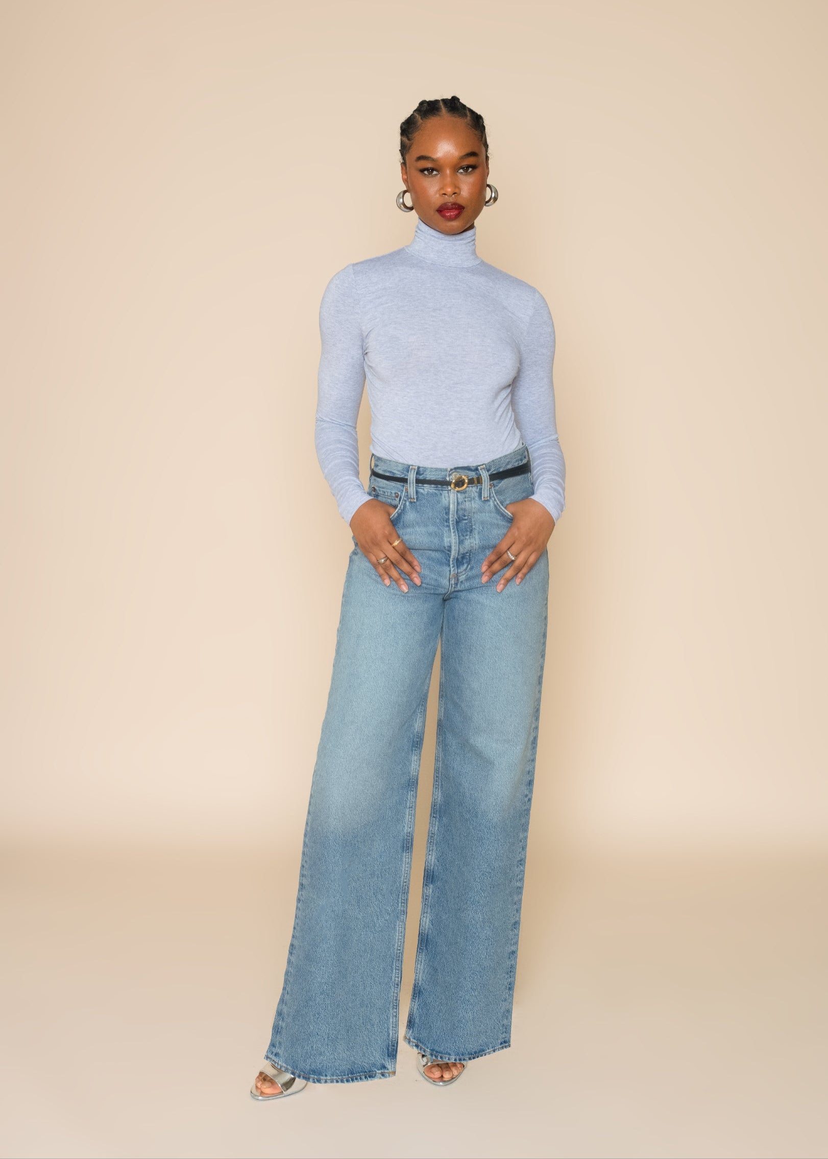 ROBIN TURTLENECK in Heather Grey