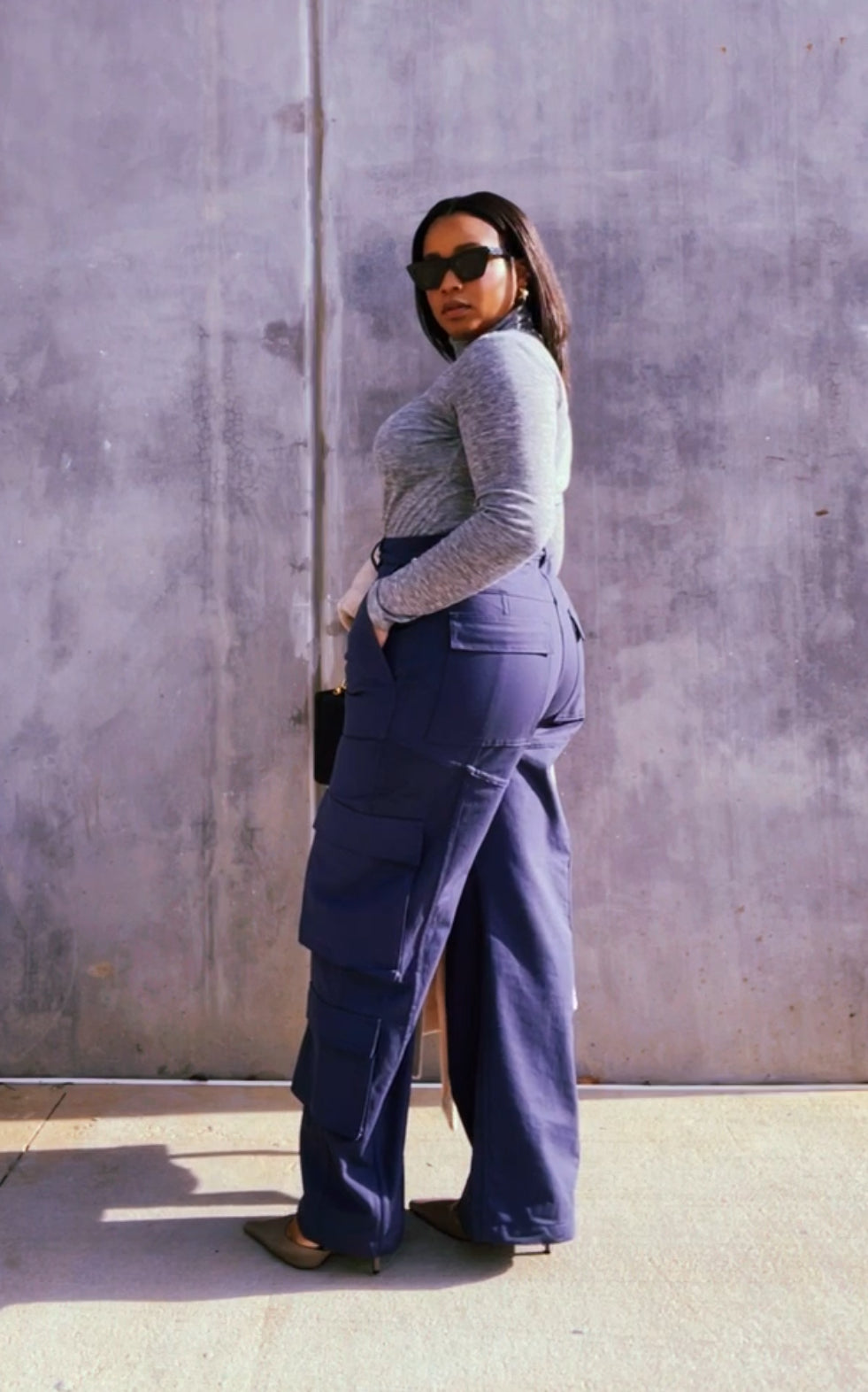 NIA CARGO PANT IN NAVY