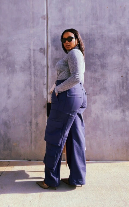 NIA CARGO PANT IN NAVY