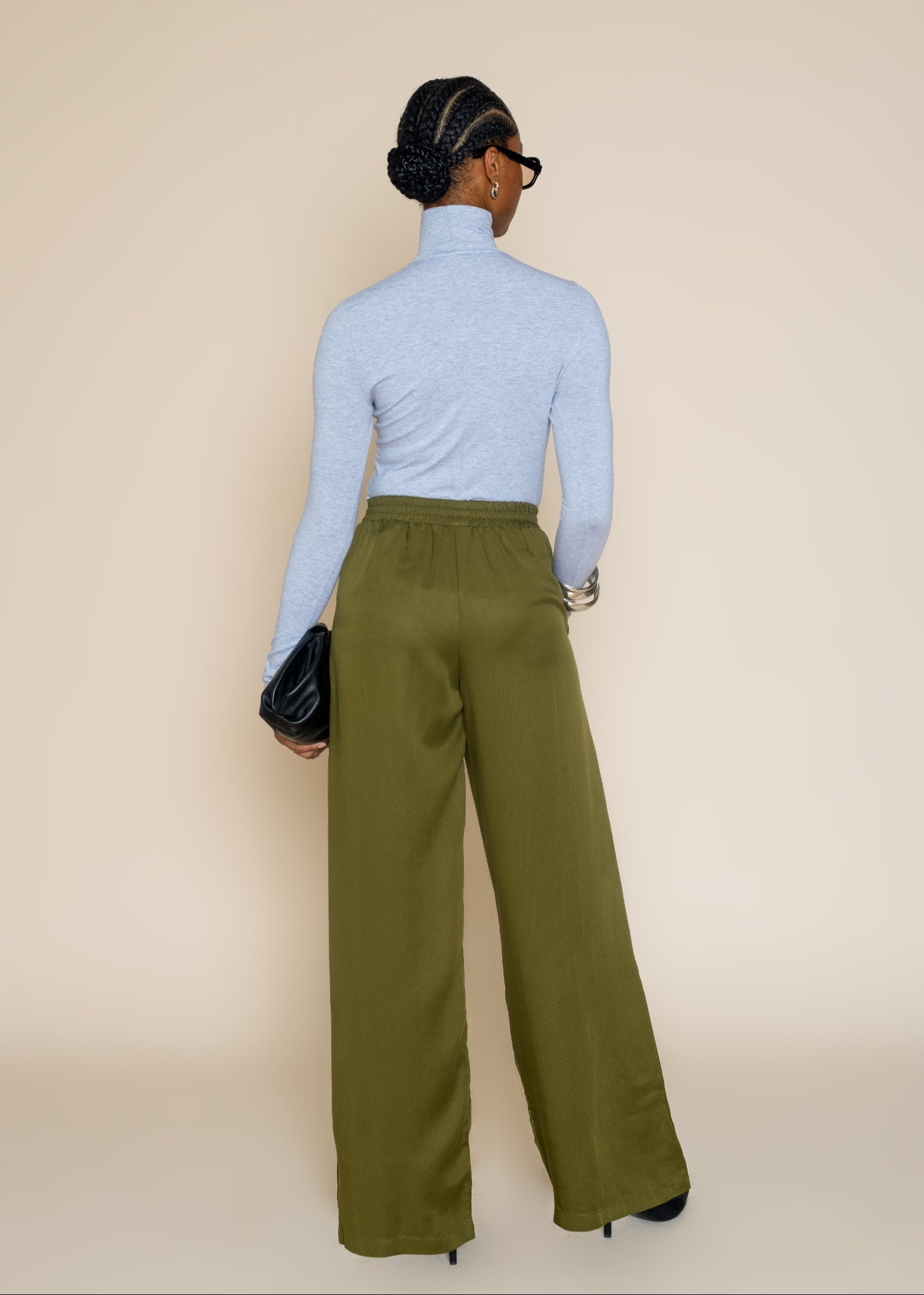 AVERY WIDE LEG PANT in Moss