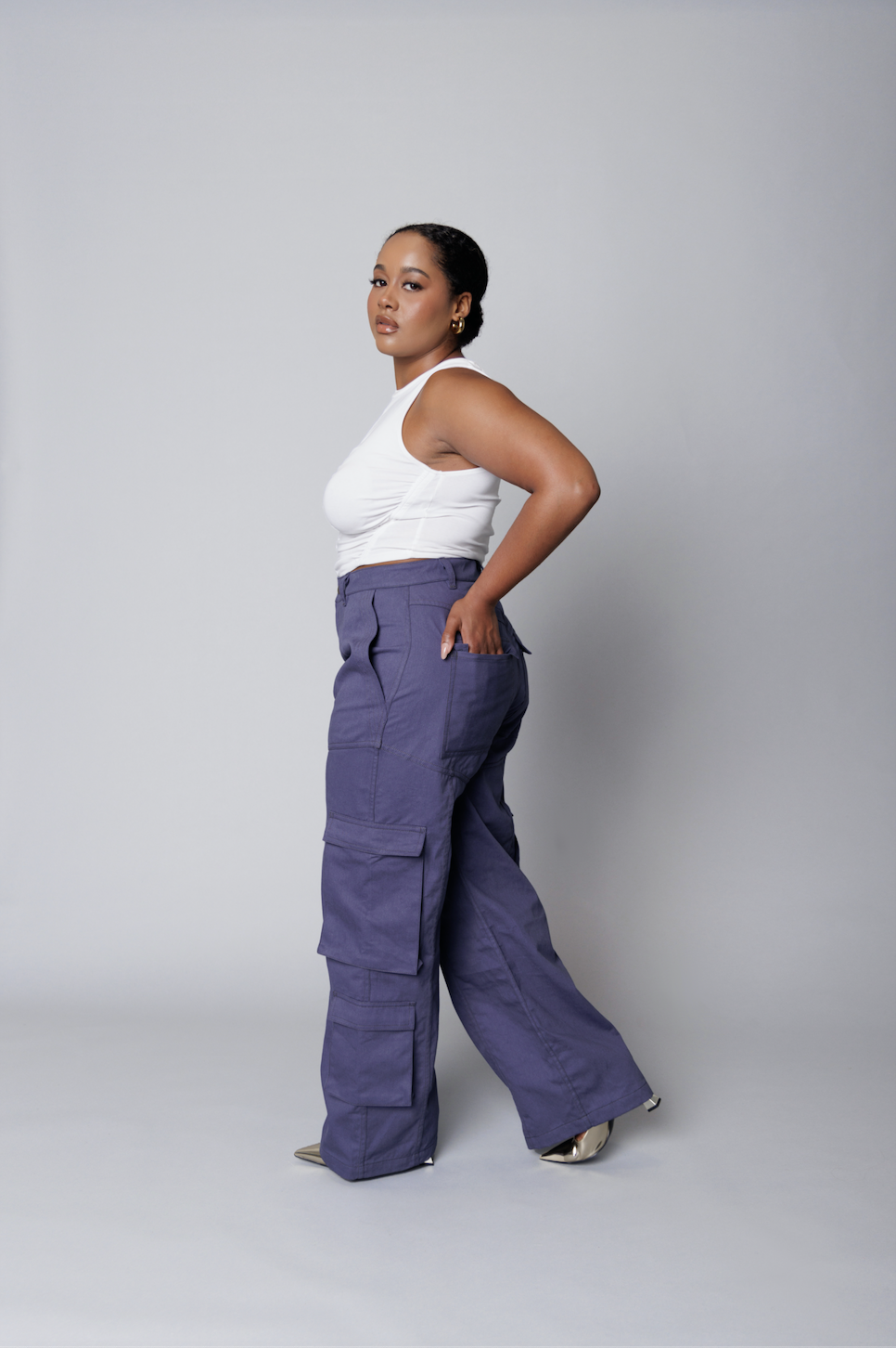 NIA CARGO PANT IN NAVY