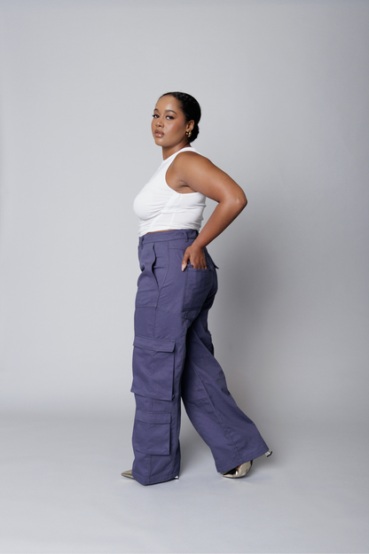 NIA CARGO PANT IN NAVY